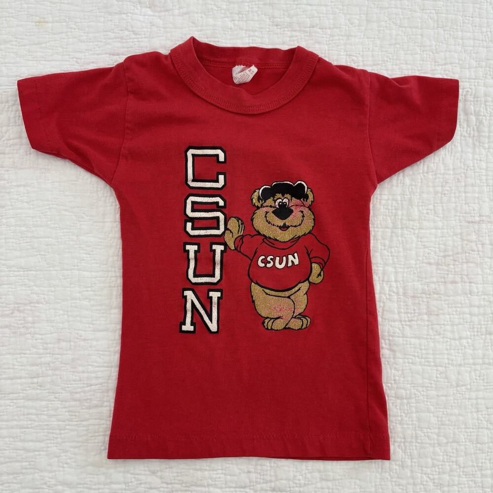 VTG 70s Kids California State University Northridge CSUN Shirt size 5-6 M